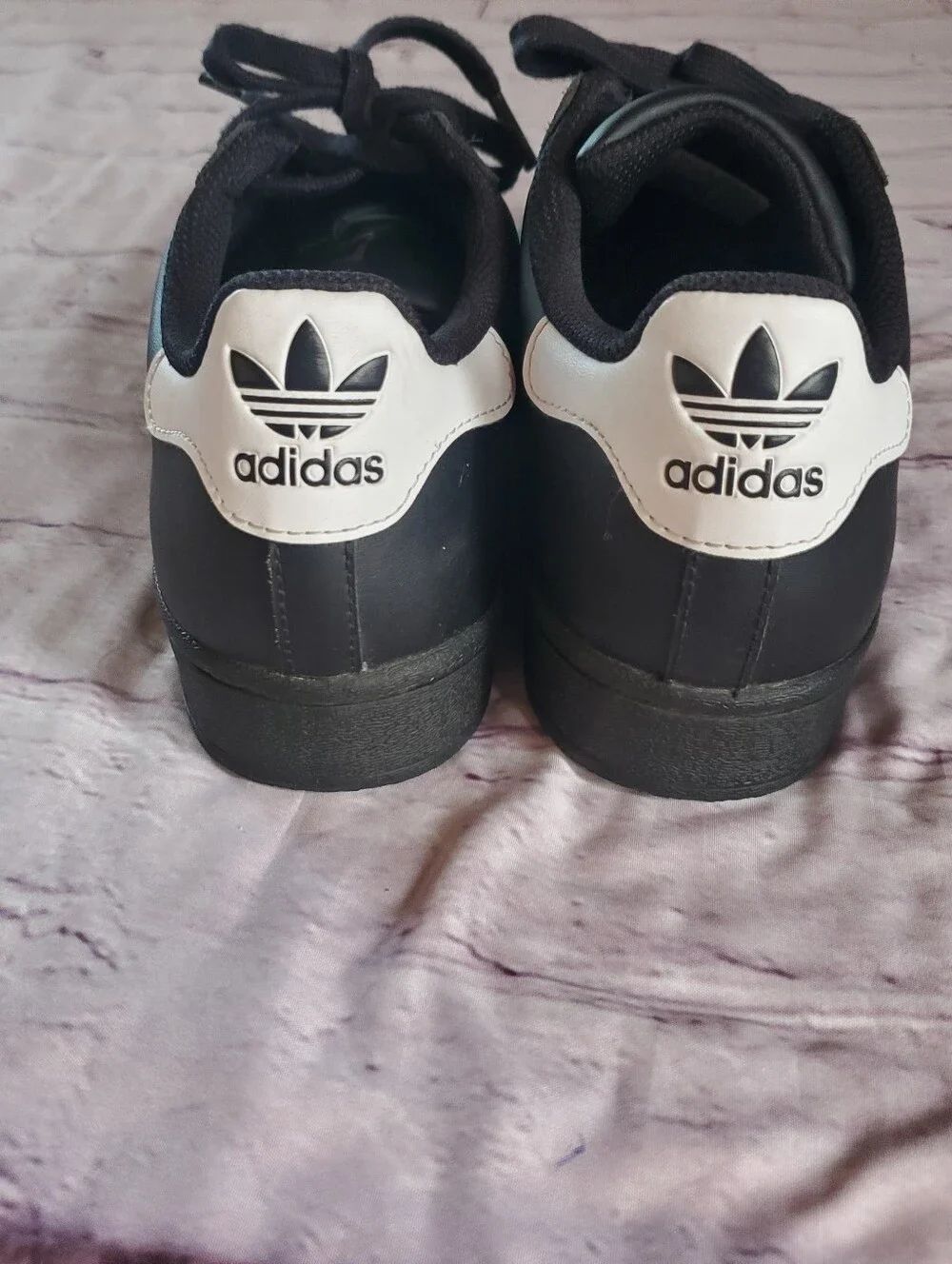 ADIDAS SUPERSTAR II BLACK/WHITE JI0079 SIZE 7 Lace-up Low Top Preppy School